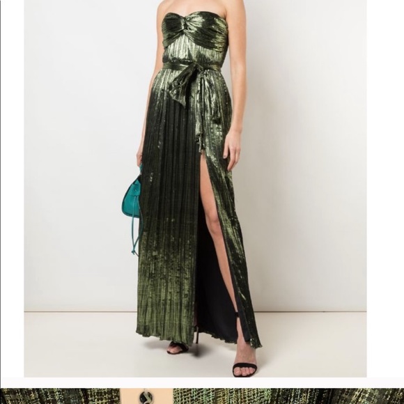 jonathan simkhai green bustier dress